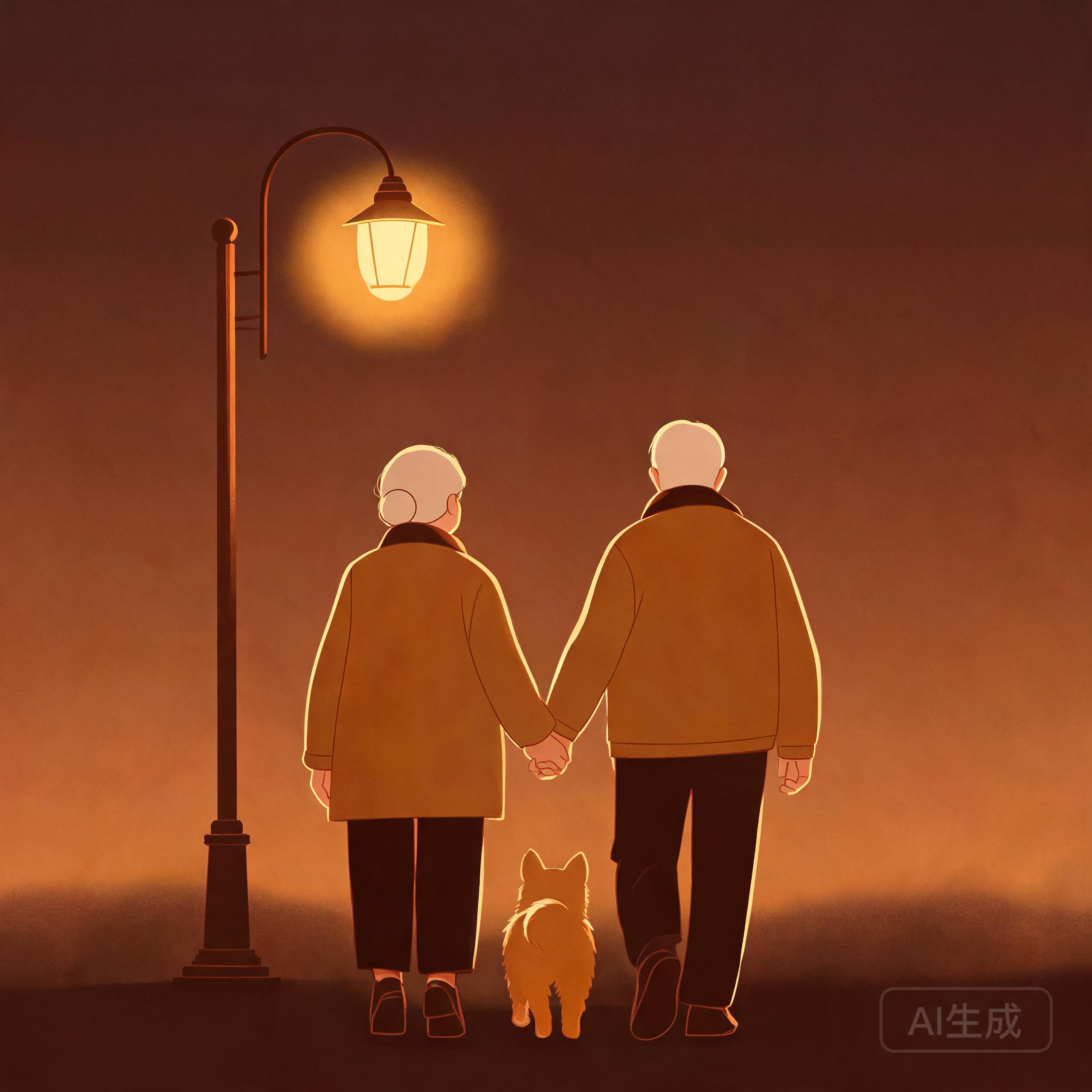 老夫妻与狗 人间烟火